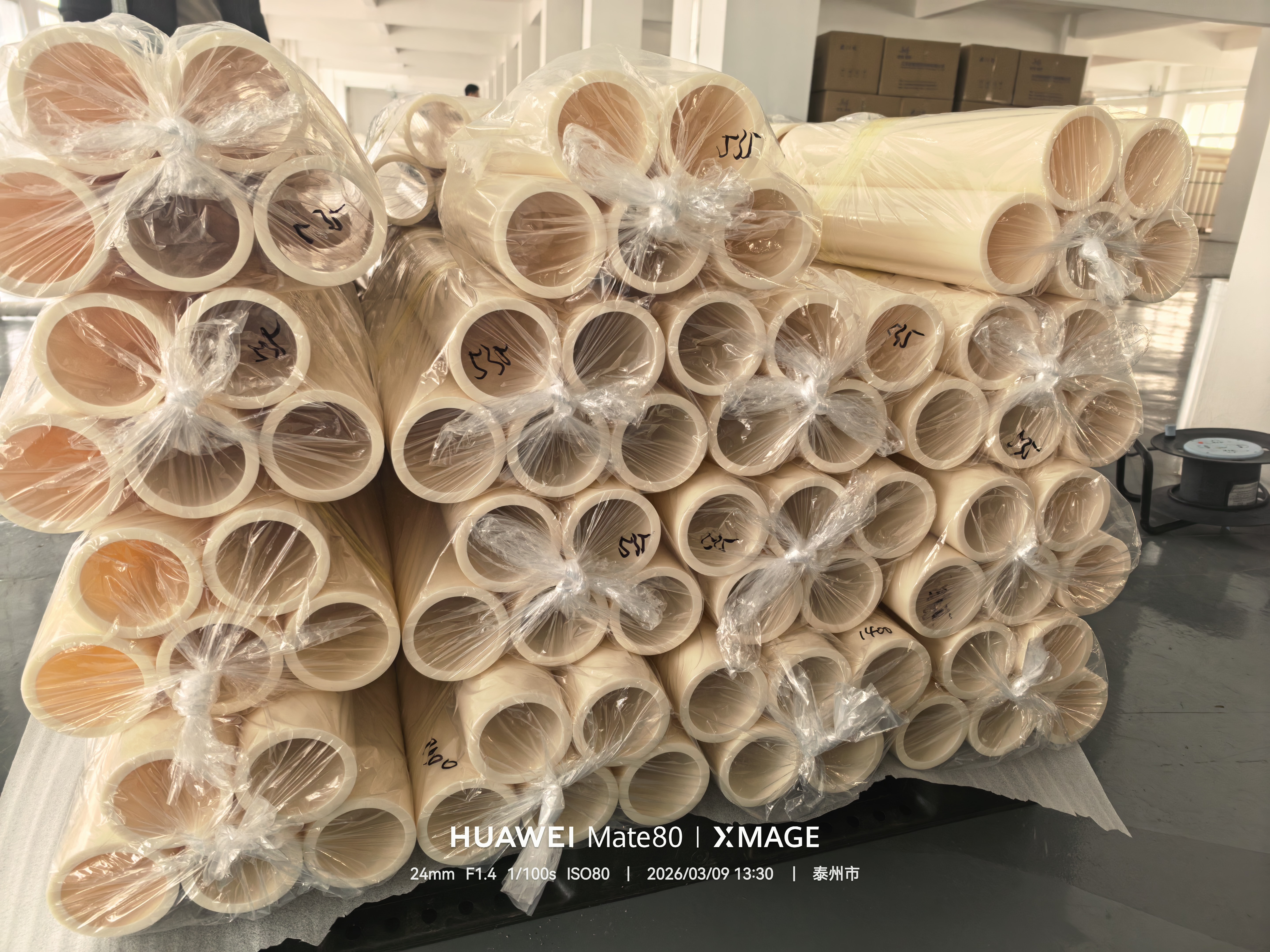 Hongkai Plastics leverer med succes første batch af højtydende ABS-kernerør til Foshan i år